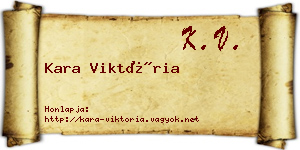 Kara Viktória névjegykártya